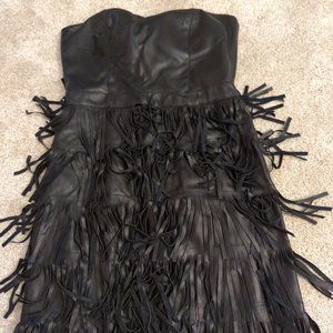 Black frilly, trapless dress